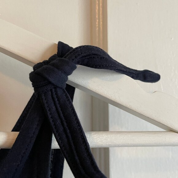 Maxi navy blue dress with adjustable straps size M, fits like L/XL - Picture 4 of 5